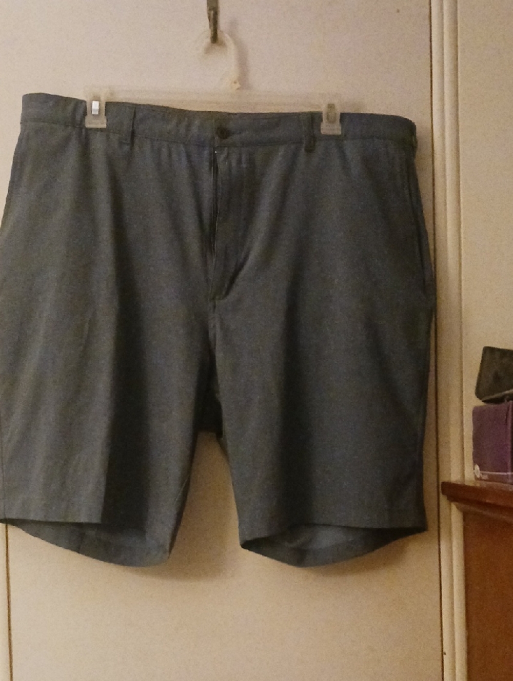 Hogan Men's Flat-Front Shorts in Slate Blue